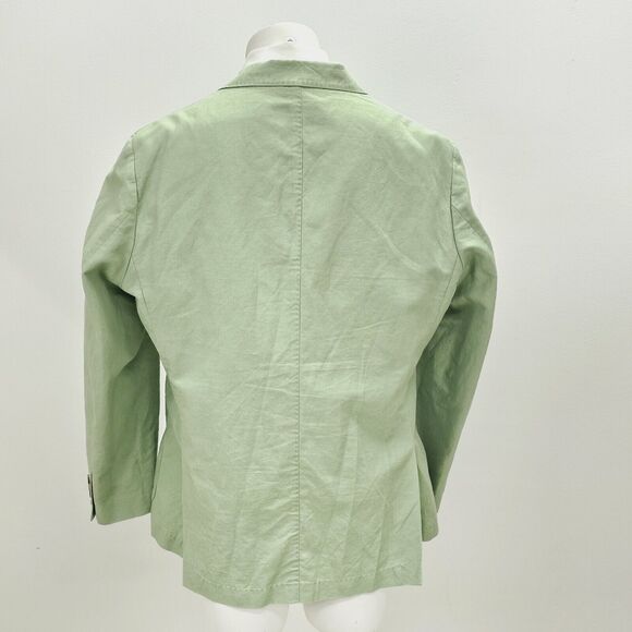 Peter Millar Sport Coat Jacket Men’s XL Blazer Green 2 Button Linen Preppy - Picture 3 of 13
